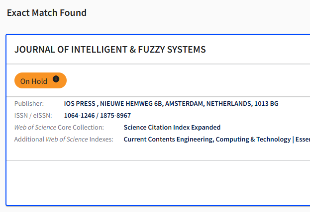 Journal of Intelligent & Fuzzy Systems